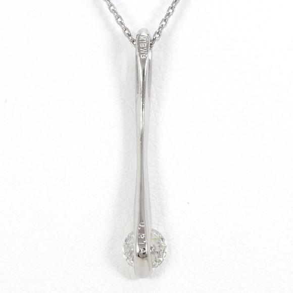 LuxUness K18 White Gold Diamond Necklace Metal Necklace in Excellent Condition - Picture 4 of 7